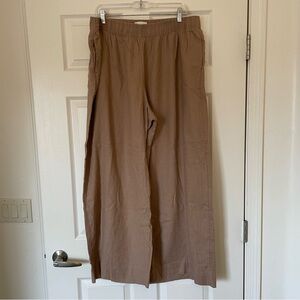Abercrombie linen blend wide leg pants size XL